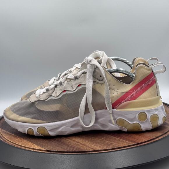 NIKE React Element 87 Sail Light Bone 2018 Mens 11.5 Sneaker Shoes AQ1090-100 main image 4